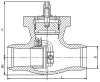 Клапан обратный поворотный Т-123бс DN 200 мм PN 100 кгс/см2